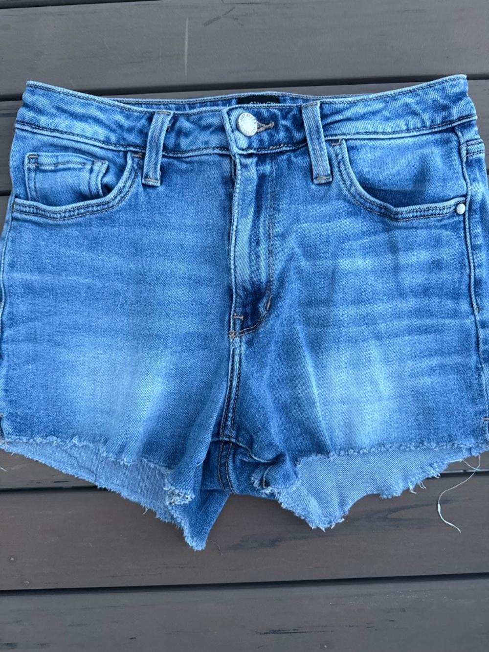 Just Black Medium Wash Denim Cutoff Shorts
